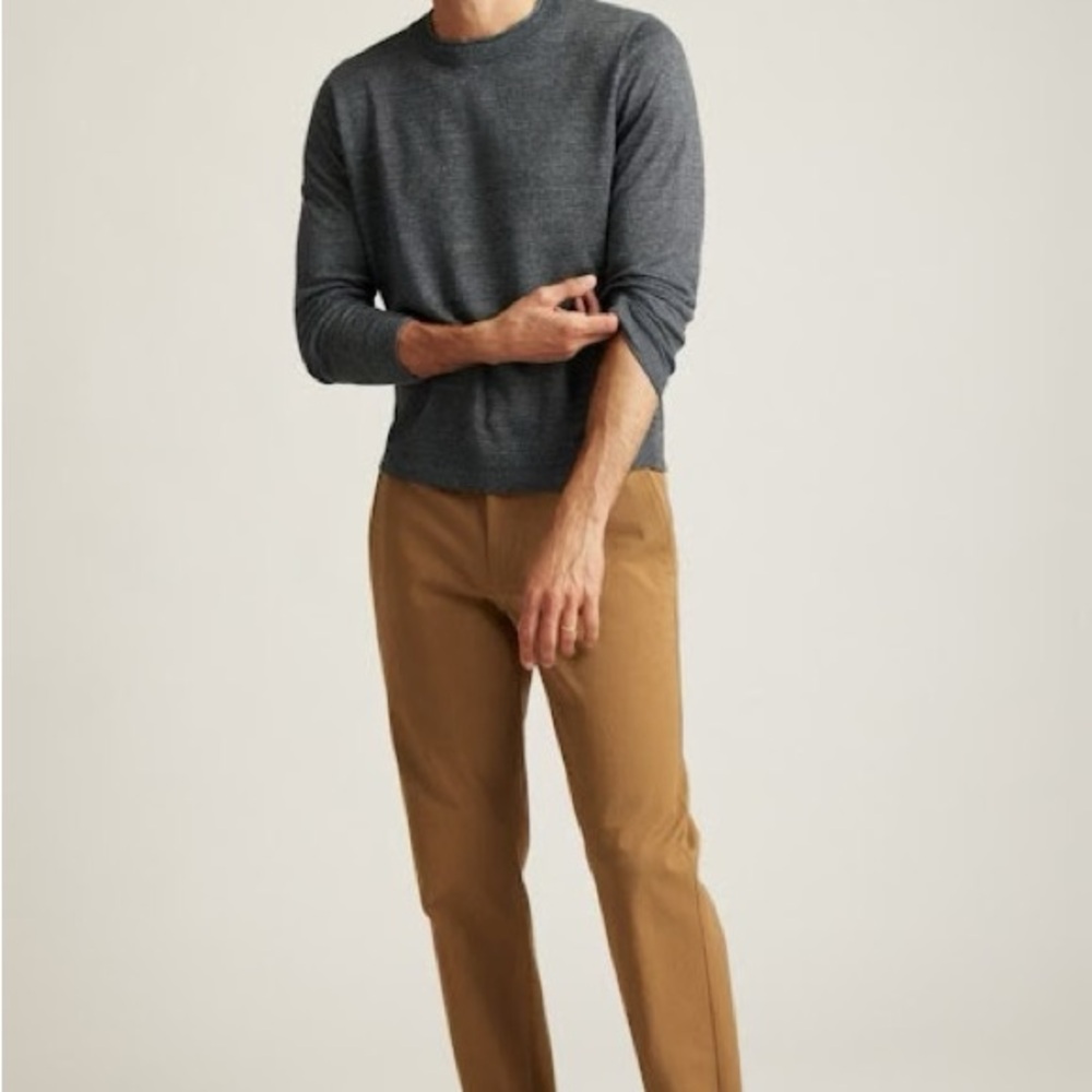 Bonobos Italian Linen Roll Neck Sweater- Charcoal Marl